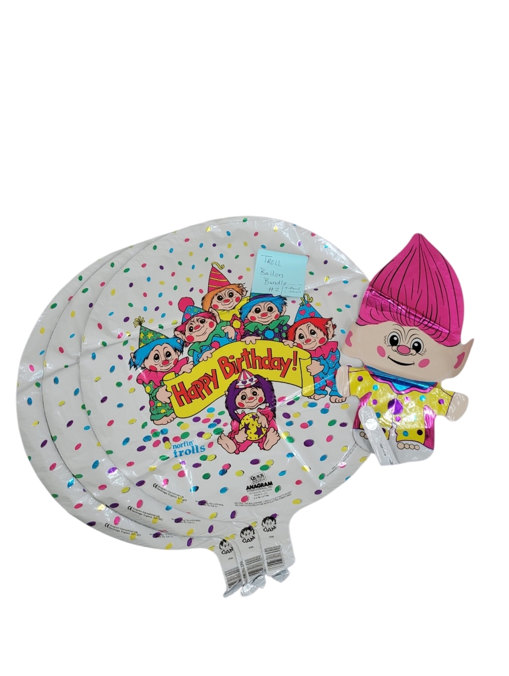 Troll Vintage 90s Happy Birthday Ballons Bundle Lot Of 5 #2